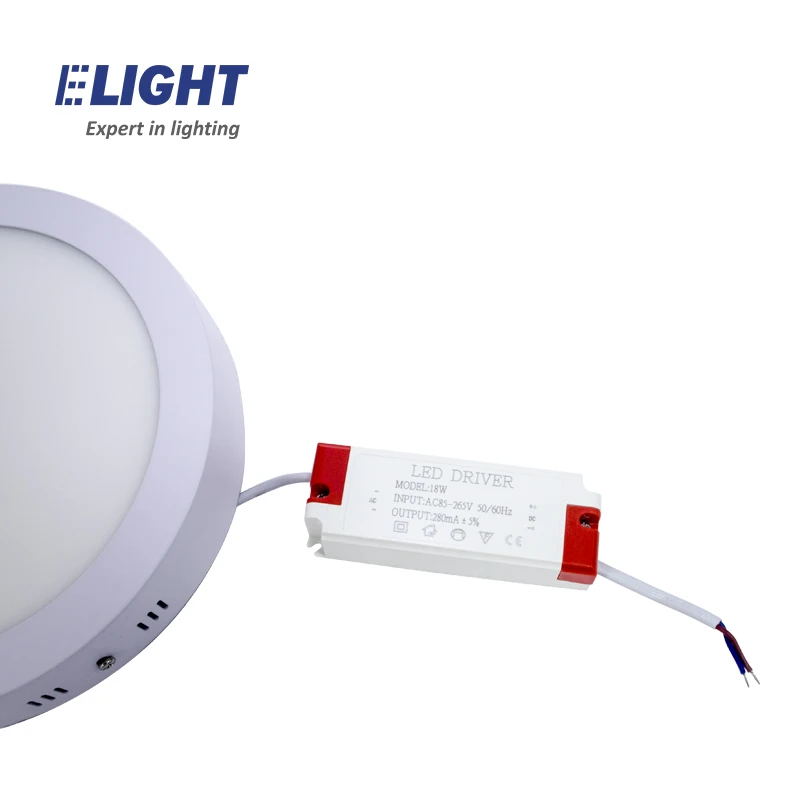
Factory price 6w 12w 18w 24w ceiling surface mounted round led panel light 