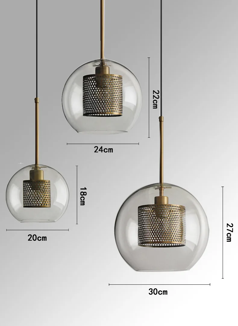 modern glass ball lamp