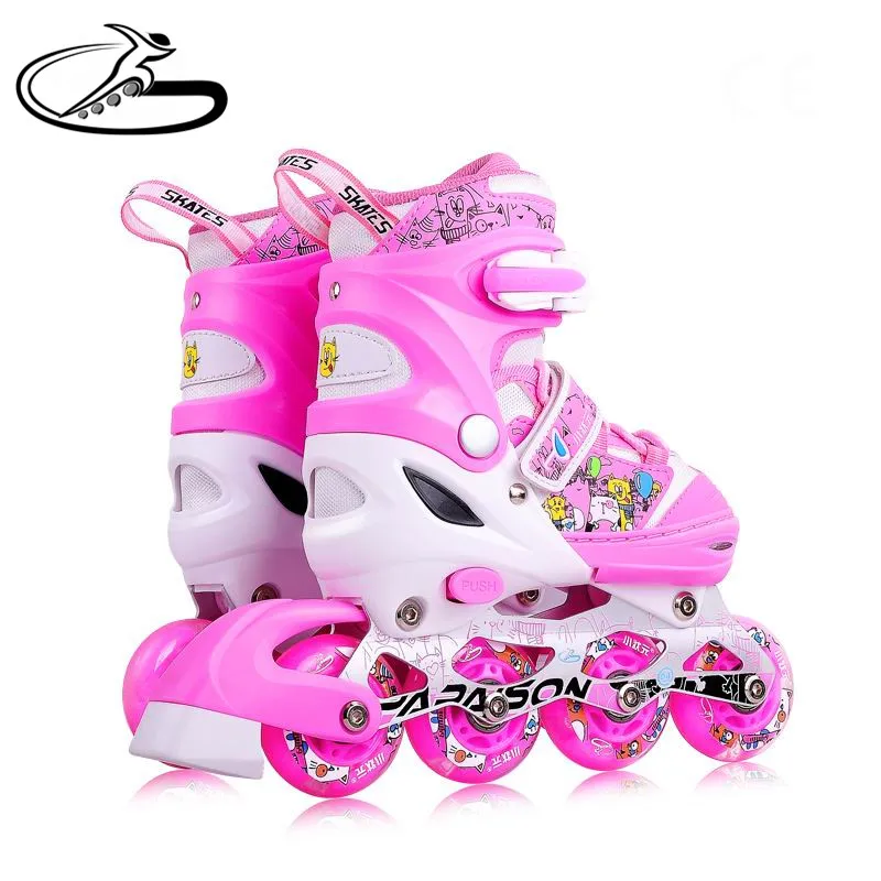 
Colourful roller inline skates for kids girls with flashing wheels 