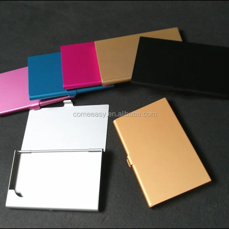 

with customized logo rose color Aluminum anodized fashion name card case, Sliver,red, black,blue, green