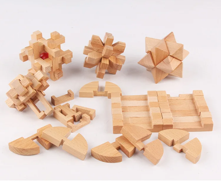 Diámetro: 6 Cm Puzzles 3D Rompecabezas De Madera Kit De Luban Lock Sin Pegamento para Niños Y Adultos childlike Puzzles De Madera para Niños Juguetes Educativo Rompecabezas Madera 