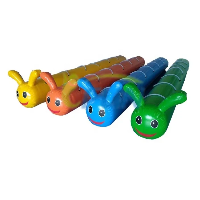China Inflatable Caterpillar Pipe Games /Inflatable Jumping Sausages Games /Inflatable Bouncy Sausage Racing for Team Building