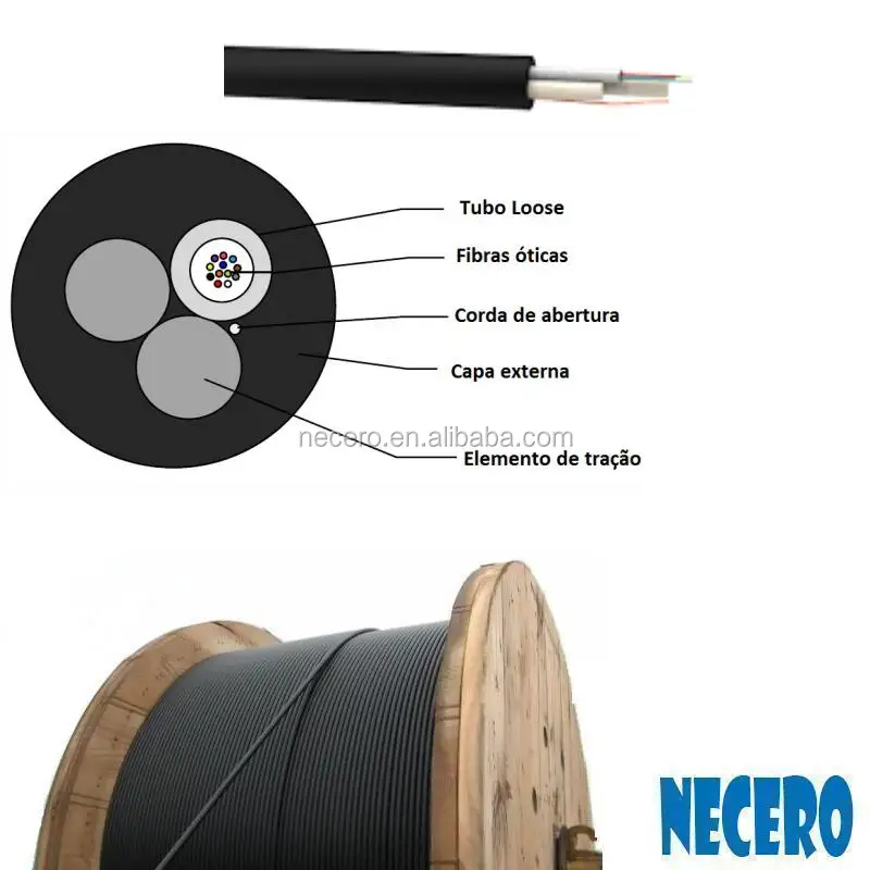High quality cabo de fibra optica Cabo ASU 120 6FO CFOA-SM-ASU-120-S-06-NR - ANKUX.COM