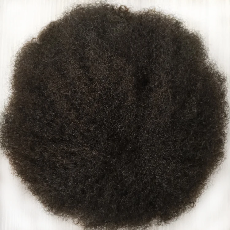 

real human hair swiss lace afro toupee for black men in stock