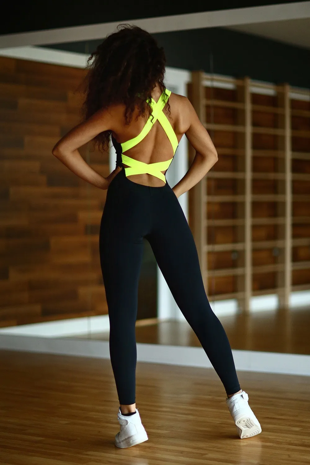 Ensemble coton Yoga Combinaison Gym Seductive tenue femme Running Exercice Body Costume 