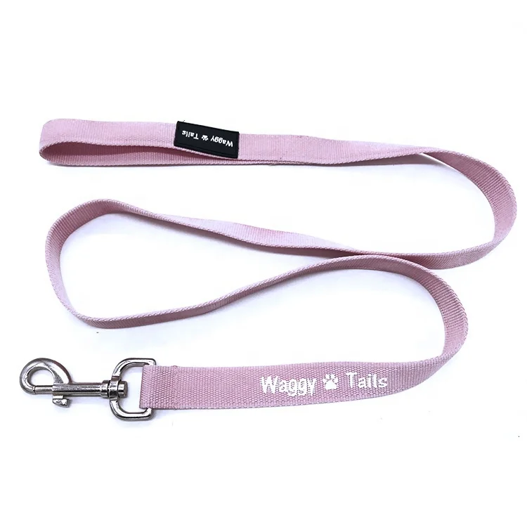 

Custom wholesale print logo training working nylon dog collar run leash for small dog,nylon dog low moq leash material, Black / any pms colors