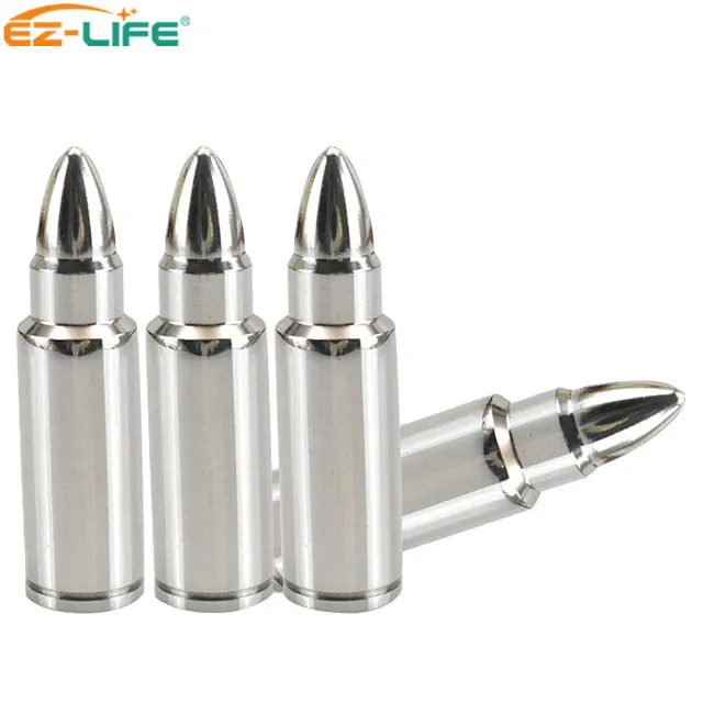 

2019 New Gadgets Reusable Drinking Gifts Steel Ice Cube Bullet Shaped Whiskey Stones, Silver