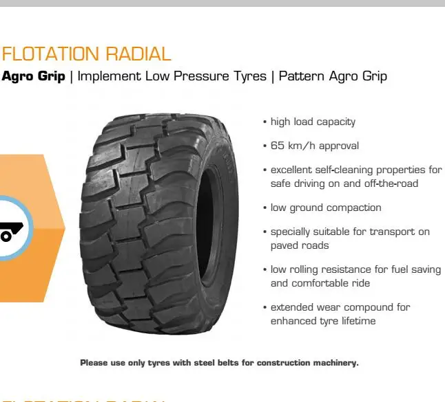 600/60r30.5 750/60r30.5 850/50r30.5 agro grip implement tires