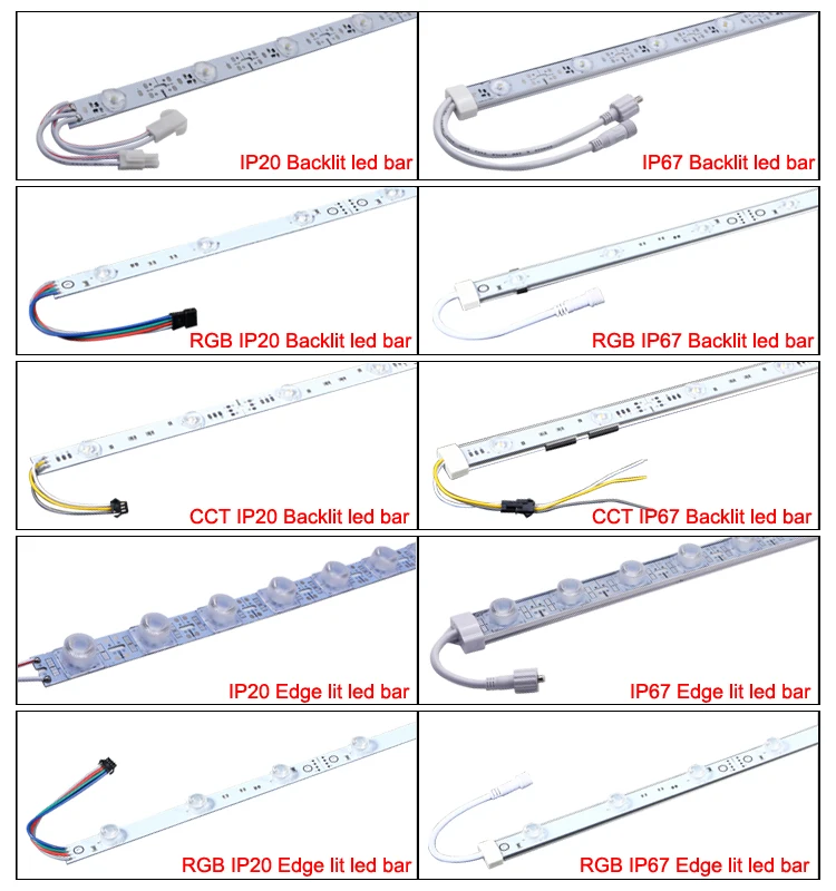 High power waterproof smd 3030 led edge-lit rgb led strip bar for light box poster