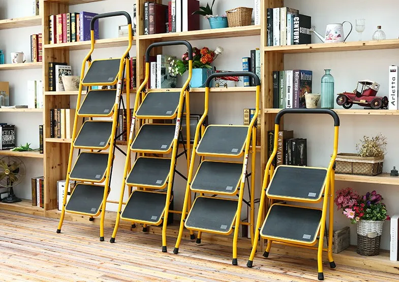 Escalera De Aluminio Plegable Ligera,Plataforma De Trabajo De Plástico