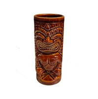 

Custom Different Types porcelain Hawaiian tiki mug with a straight ceramic mug