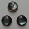 10mm natural round black/grey shell cabochons for fine jewelry