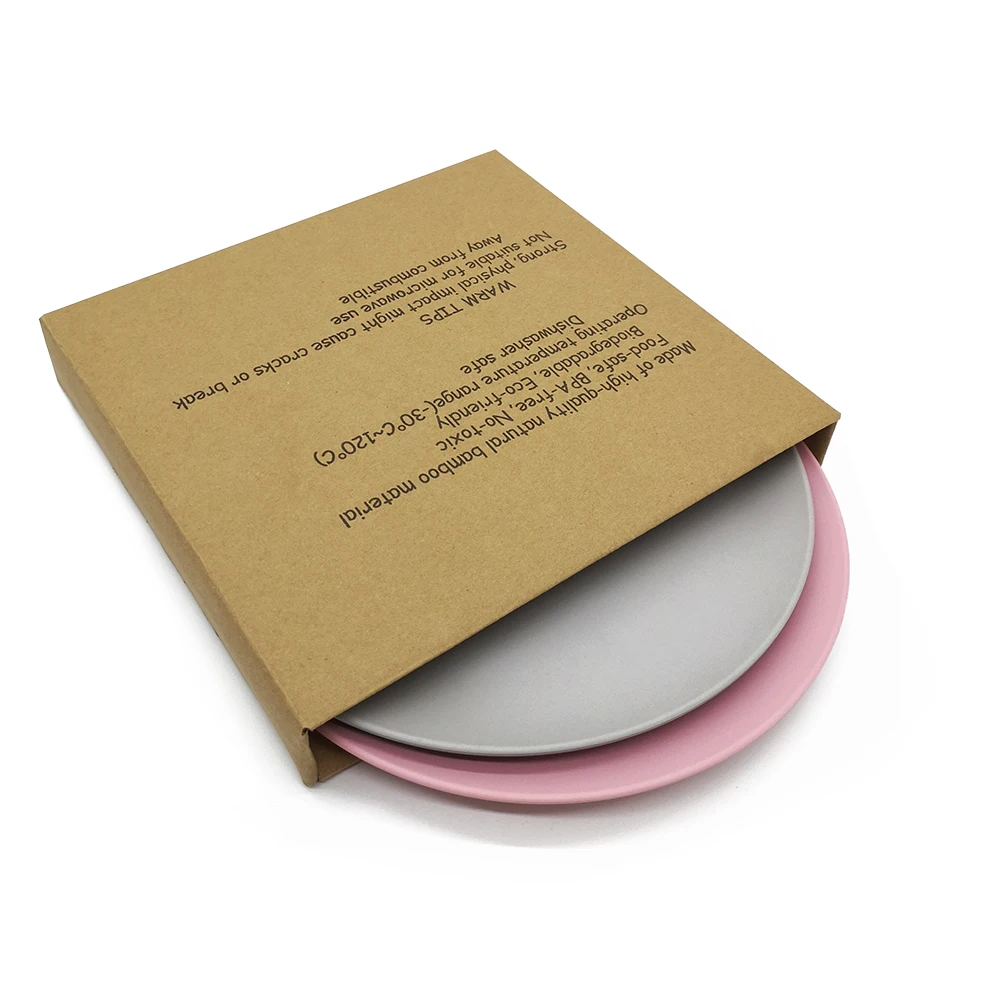 

Wholesale Eco-friendly Bamboo Fiber Plastic Dinner Plate, Solid color