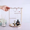 Tabletop Modern Metal Bracelet Necklace Tree Rack Ring Tray, Jewelry Organizer Display