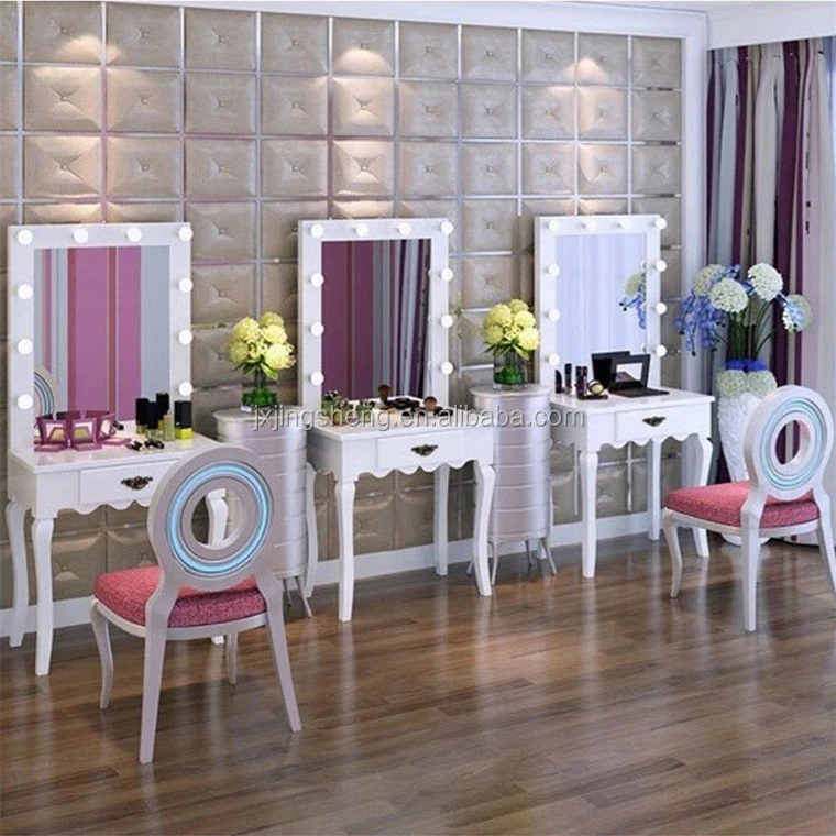 Salon Lighted Makeup Vanity Make Up Dressing Table With Mirror Salon Lighted Makeup Vanity Make Up Dressing Table With Mirror