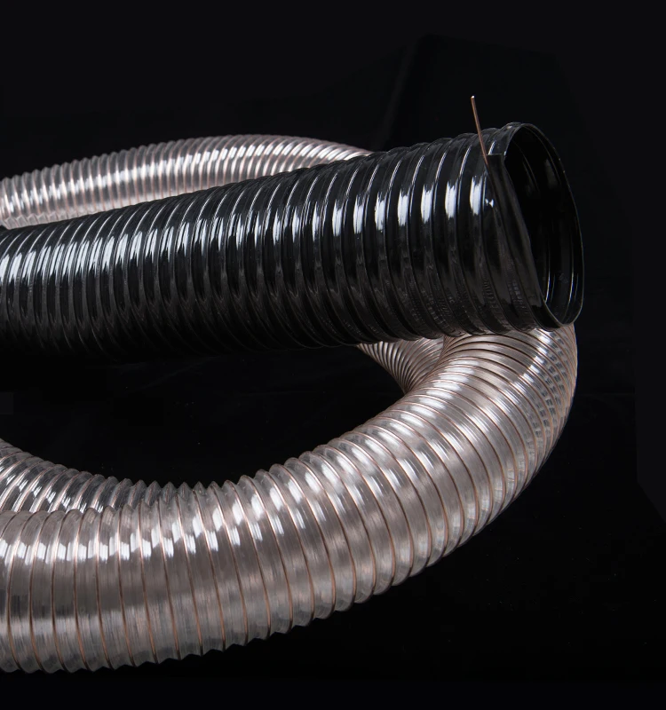 Weather Resistant Polurethane Pu Steel Wire 6 Inch Flexible Duct Hose