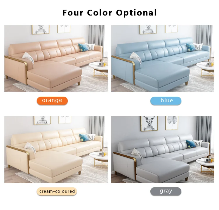 Wholesale L Shape Modern Leather Sofa Set Furniture Living Room Sets