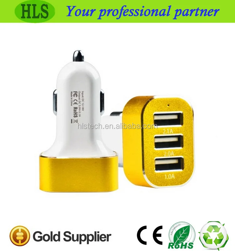 Hot Selling High Speed 5V 5.1A 3 USB Mobile Phone Car Charger