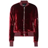 Wholesale custom velour bomber jacket latest fashion Side zipper pockets design women clothing plain velvet bomber jacket