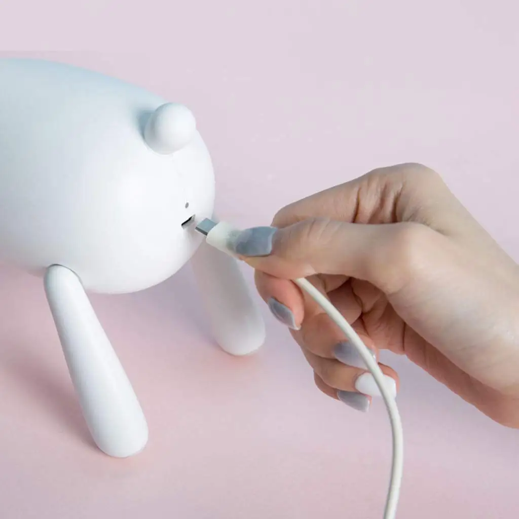 Unique Deer Mood Night Light USB Charging Table Lamp Timing Function 360 Degree Rotation