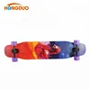 PU wheel heat transfer China customized color maple skateboard longboard