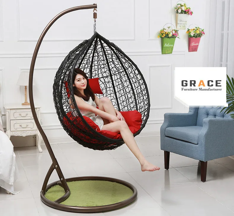 Silla Giratoria Duradera De Ratán Para Interiores,A Precio De Fábrica