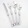 Elegant Transparent Flatware With Crystal Plastic Handle