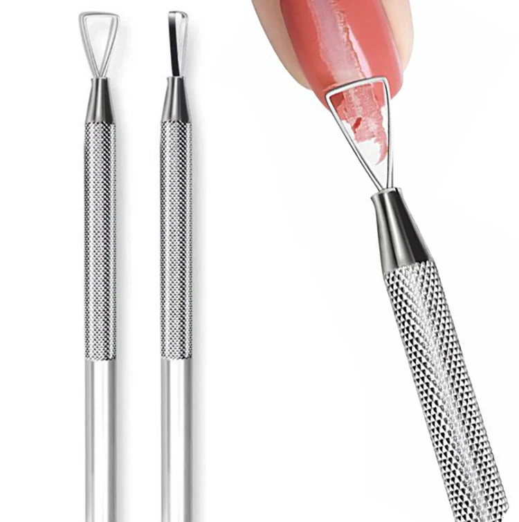 Stainless Steel Triangle Cuticle Peeler Scraper Remove Gel Nail Polish