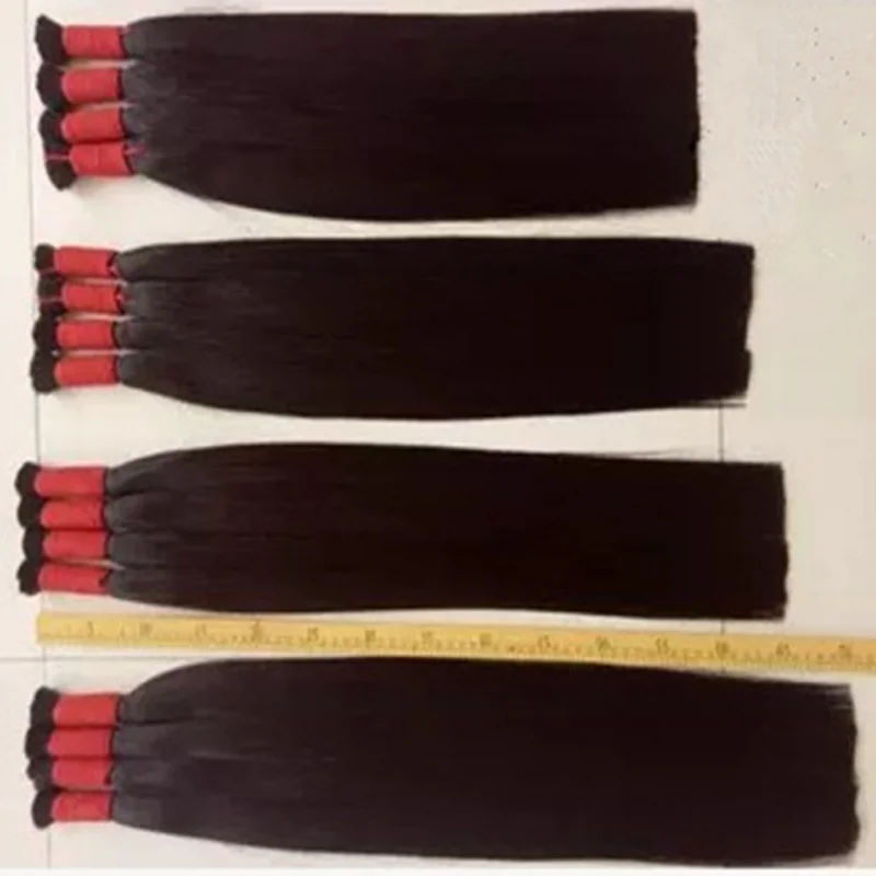 

Raw unwefted virgin hair extensions without weft for braiding,natural black unprocessed brazilian virgin remy human hair bulk