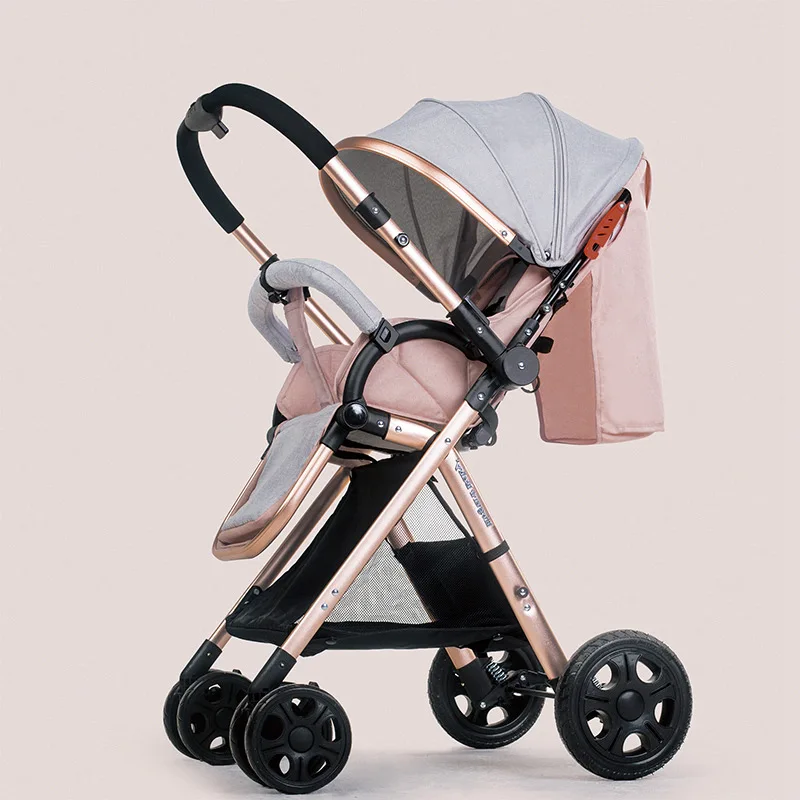 

Luxury Baby Stroller 2-in-1 Lightweight Foldable Baby Carriage Portable Pram Can Bring It To Aircraft, N/a