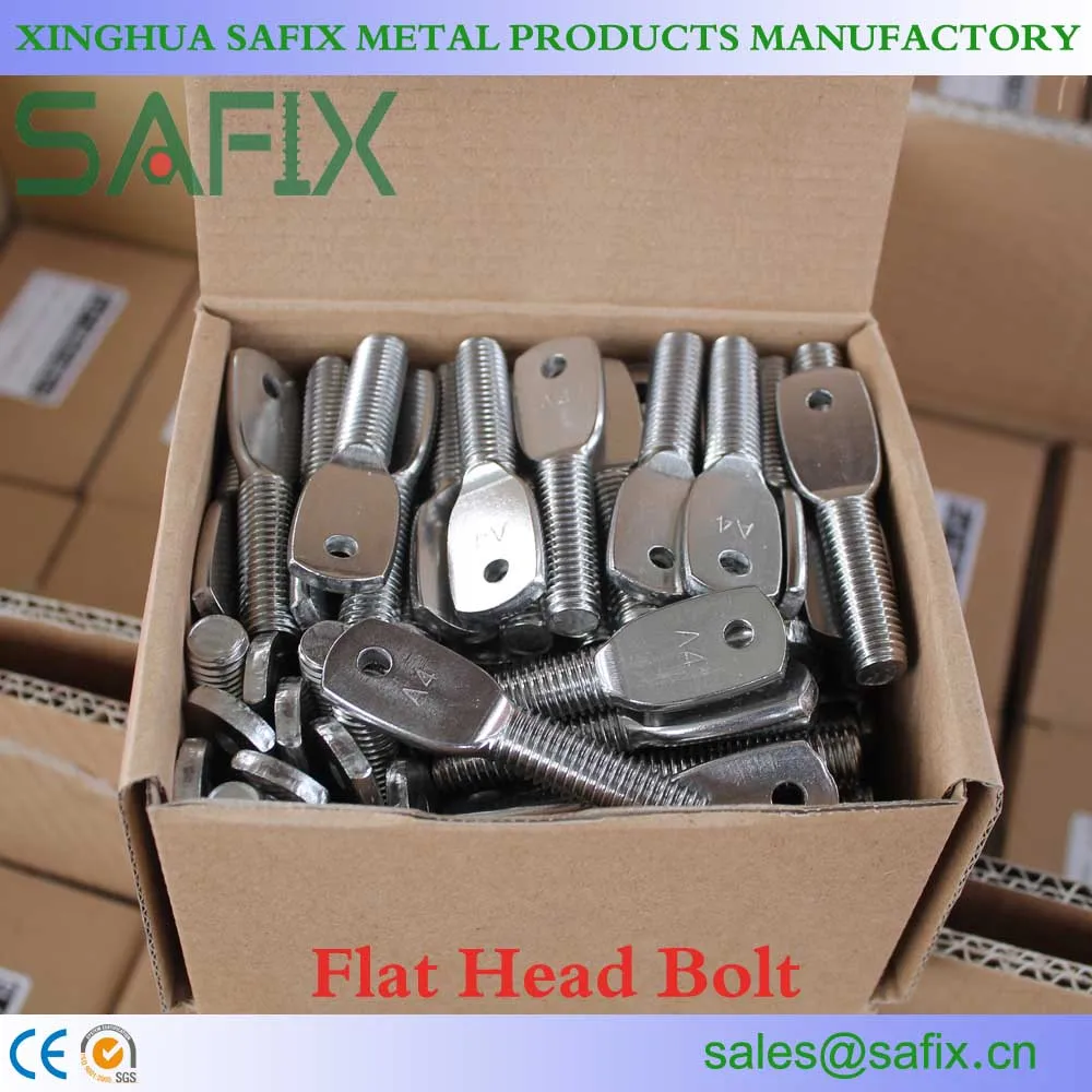 
304 316 Flat Head Bolt of Stone Cladding Fixings for Marble Fixing System 