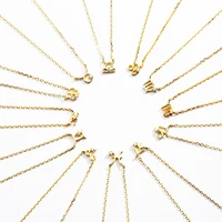 

fashion 14k gold 925 sterling silver zircon zodiac sign pendant statement necklace for women