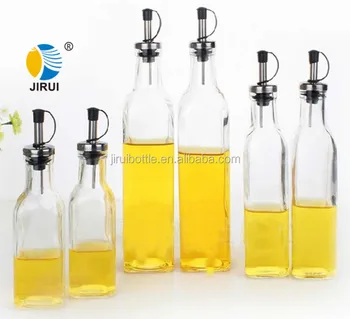 Decorative Olive Glass Oil Bottle Vinegar Bottle Oiler Seasoning
