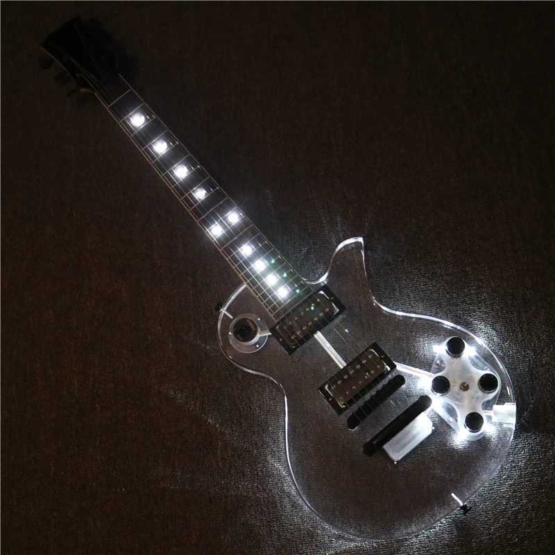 

Afanti Music Acrylic Body 7 strings Electric guitar with White LED lights (PAG-106)