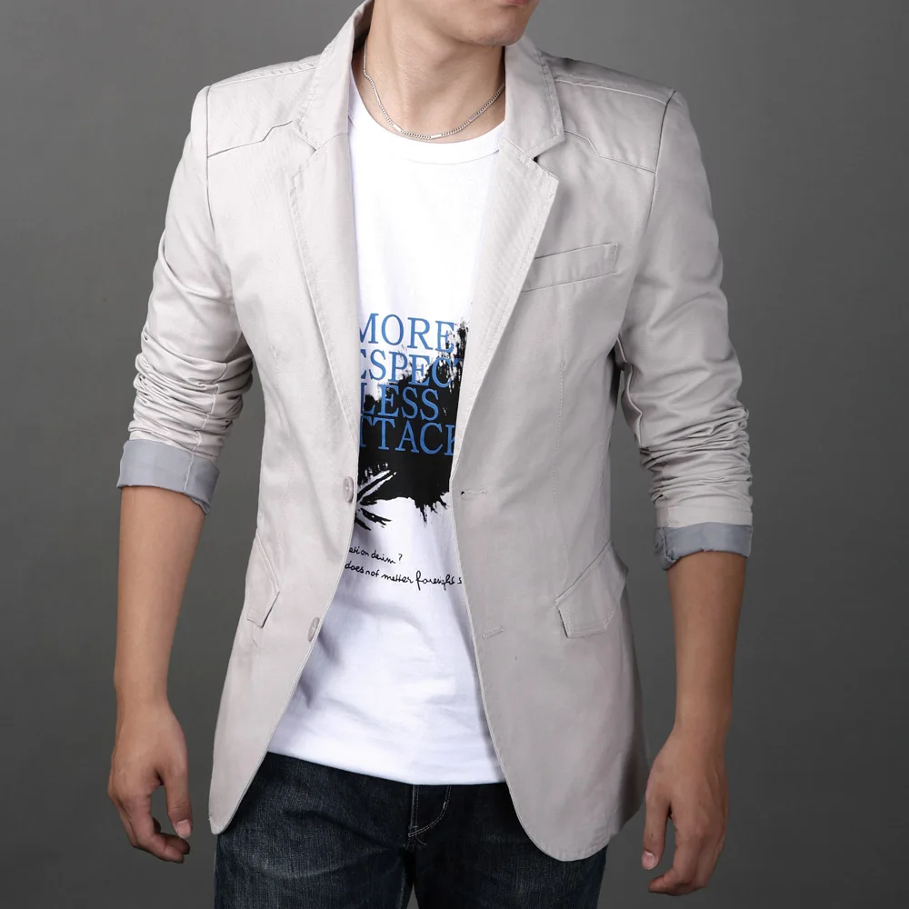 Compra beige blazer jacket online al por mayor de China