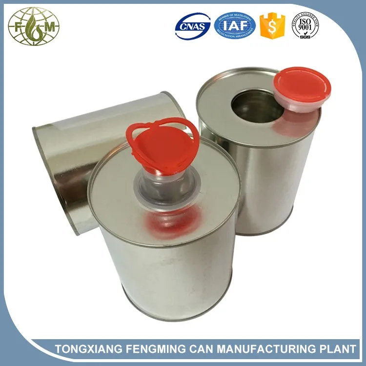 1l Metal Round Empty Chemical Lubricating Oil Packaging Can Container