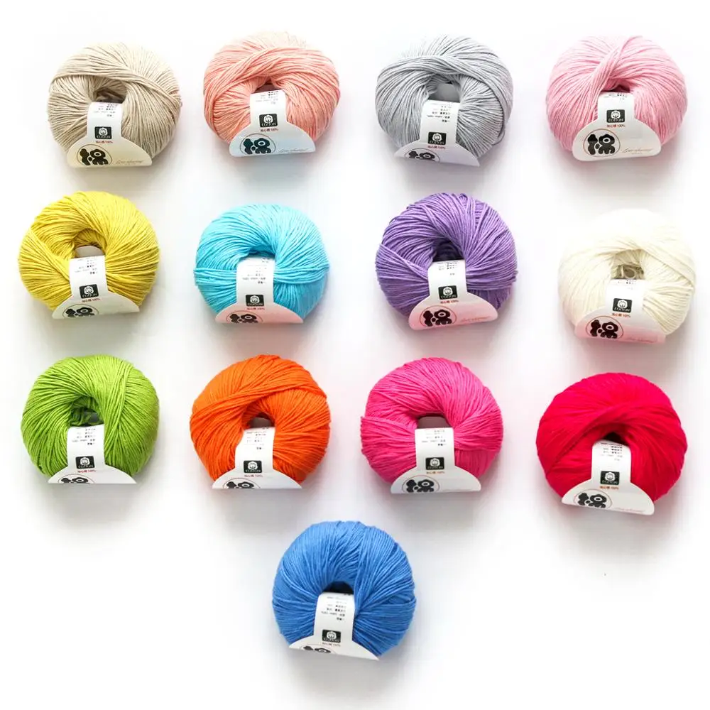 
Free sample wholesale 50g 100% cotton yarn knitting price 