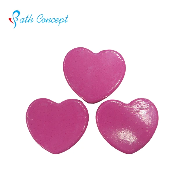 

OEM handmade colorful soap heart-shaped bath bombs