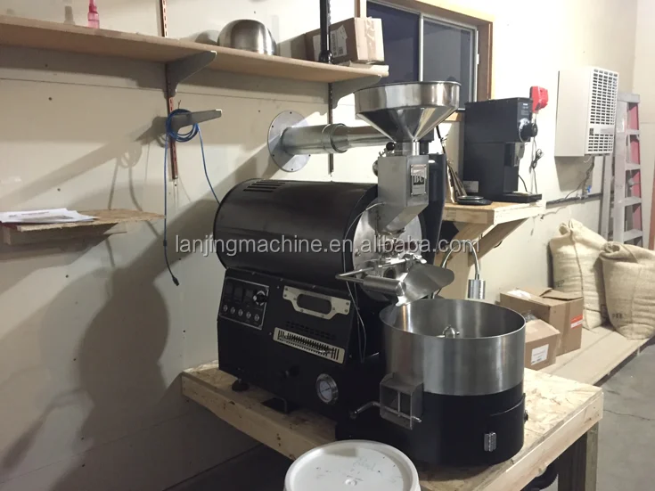 Pid Control Electric Hot Air Roaster Gas 1.5kg Commercial Coffee Bean