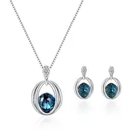 

Fashion crystal necklace earrings bridal jewelry set