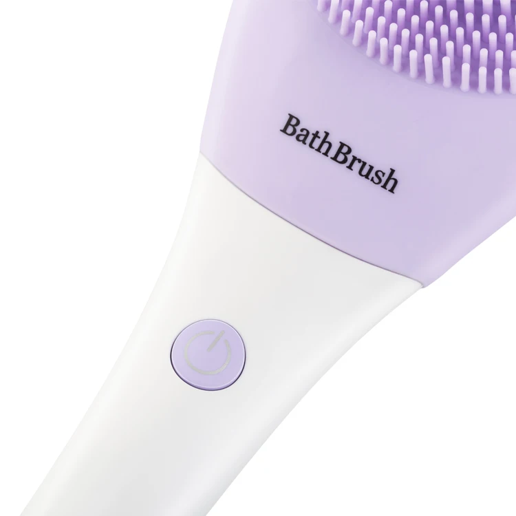 Vibration Massage Bath Brush 3 Intensity Level Soft Silicone Back Body
