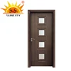 SC-W099 Modern Simple MDF Internal Glass Inserts Wood Interior Door, Flush Door Model Design with Glass