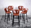 2017 Wholesale customized durable pu leather saddle seat bar stools for sale