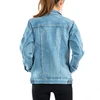 Jacket Denim Women Camo Jean Biker Jacke