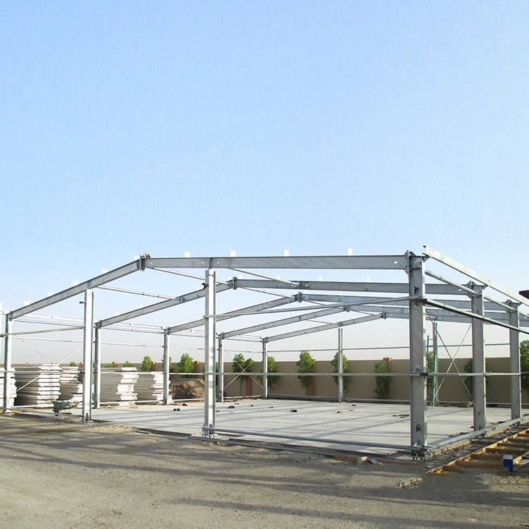 Prefabricated Large Span Poultry Building Steel Structure Hotel Warehouse