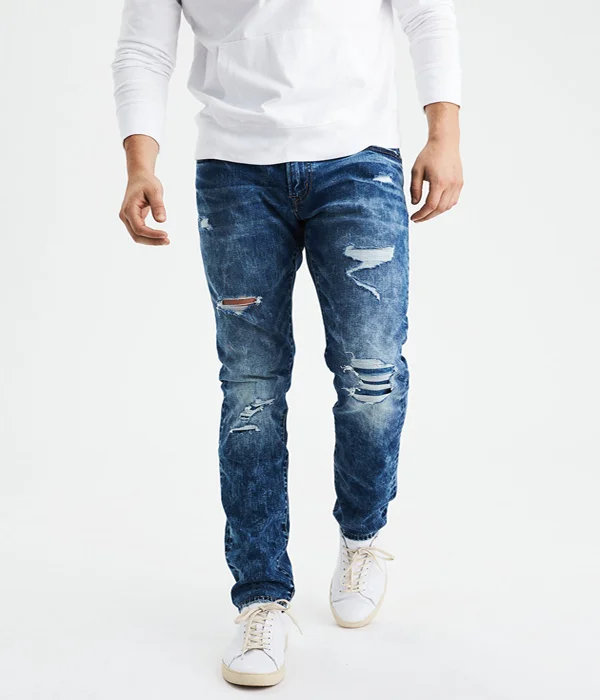 oem odm multi pocket denim men torn jeans