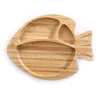 bamboo dinner plates fish shape for children