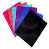 Custom Circle Pattern Two Pocket Folder Solid Color PP Report Folder Letter Size 3 Holes Folder