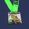 WTD 8 Years Medal Manufacture custom shoes shape marathon sports metal award medals with box