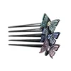 Fashion 3 Butterfly Hair Combs Cellulose Acetate Crystal Hair Comb Clips Butterfly Bridal Hair Comb for Women